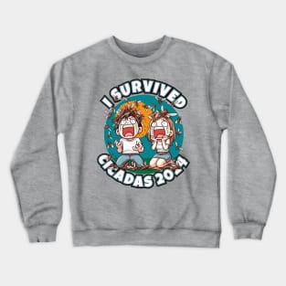 Cicada Invasion 2024 Survivor Graphic Tee | Hilarious Summer Must-Have Crewneck Sweatshirt